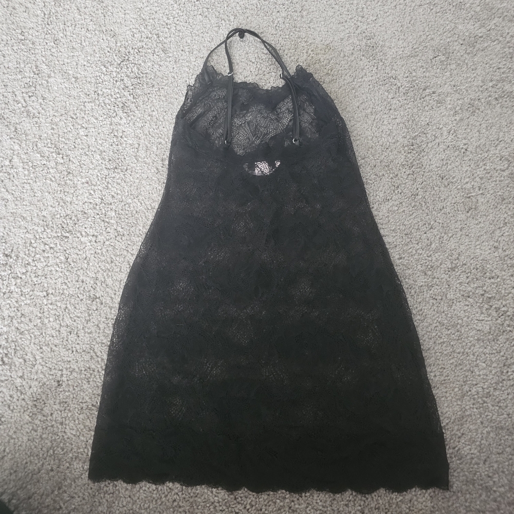 Victoria's Secret Black Floral Lace Slip XS - Picture 4 of 6